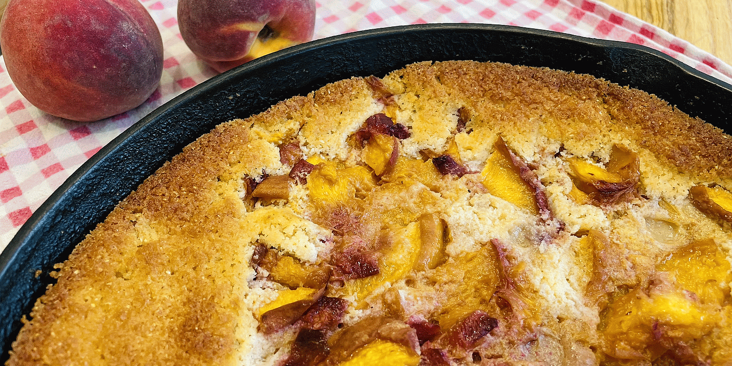 Peach Cobbler with Cornmeal Crust